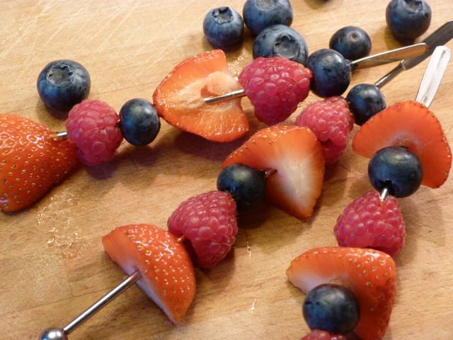 Rainbow Fruit Kebabs
