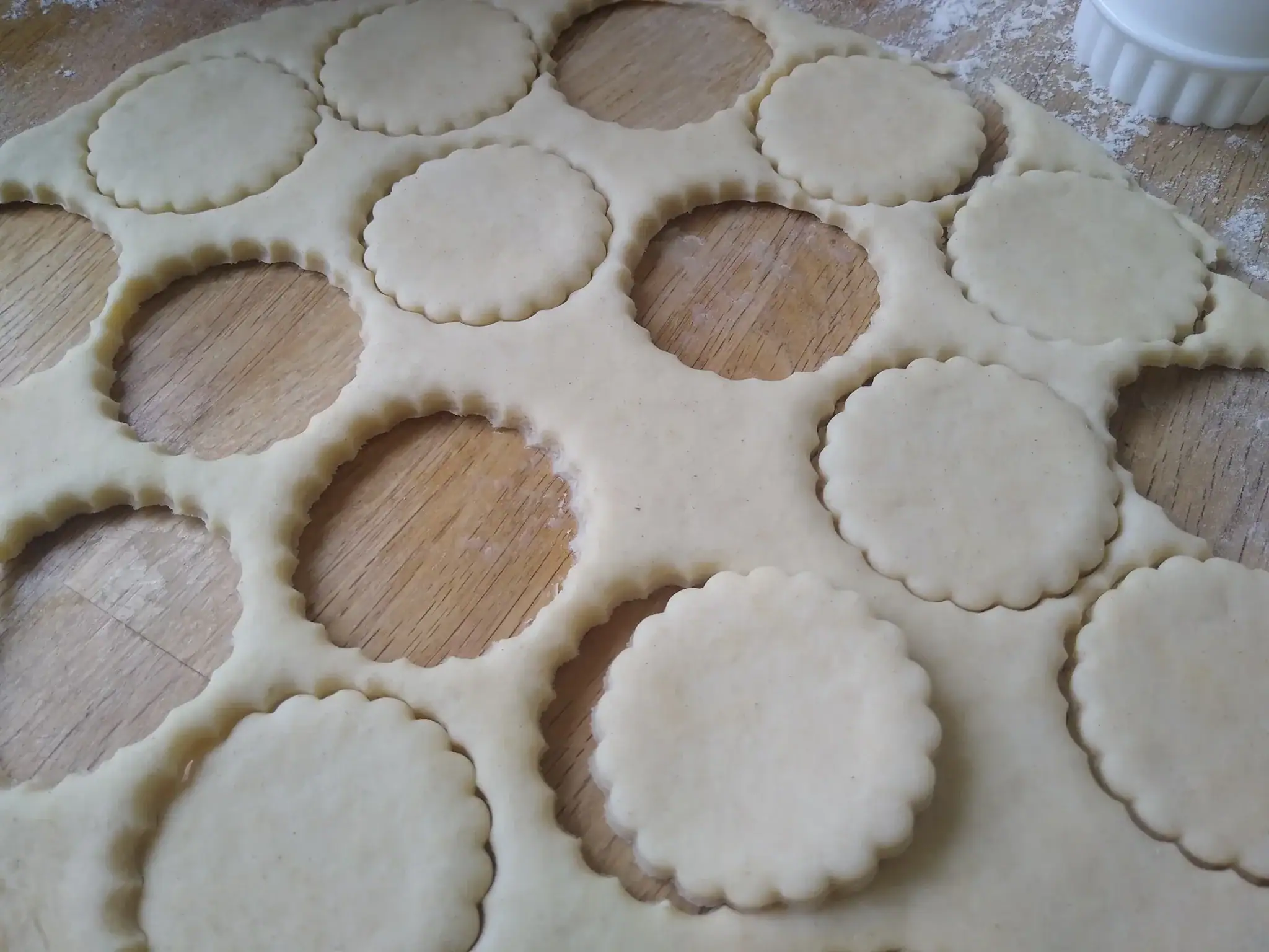 Children making shortbread biscuits — first steps in the kitchen